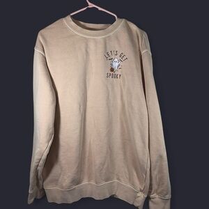 Let's Get Spooky Cream Sweater Oversized